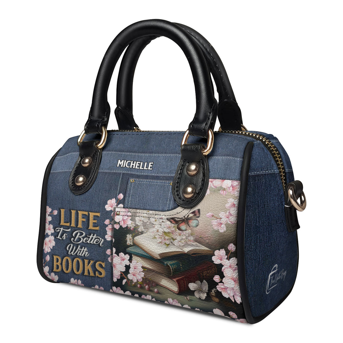 Life Is Better With Books TTRZ21085739GY Mini Satchel