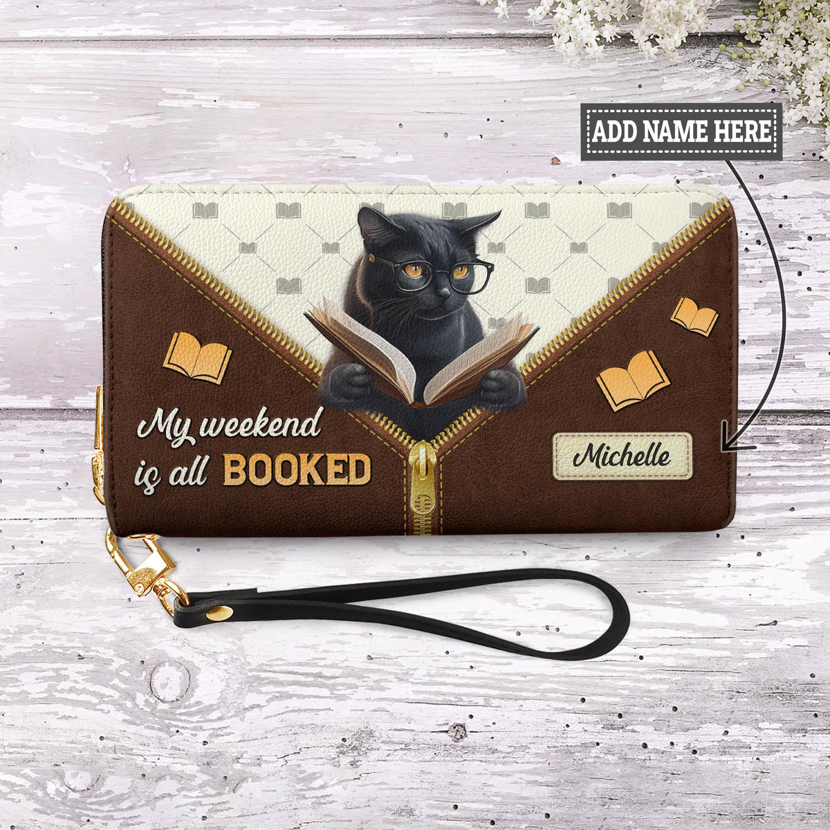 My Weekend Is All Booked NNRZ05085299BB Zip Around Leather Wallet