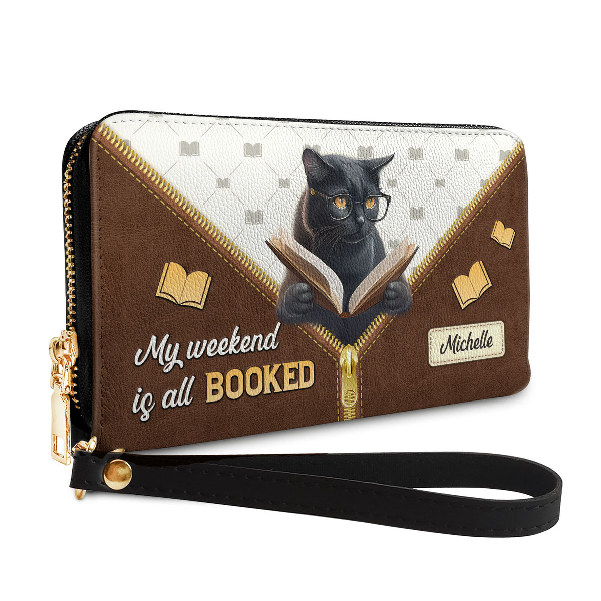 My Weekend Is All Booked NNRZ05085299BB Zip Around Leather Wallet