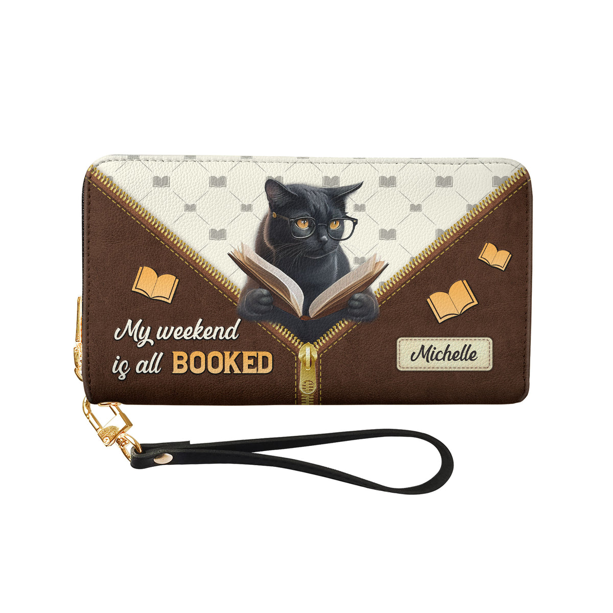 My Weekend Is All Booked NNRZ05085299BB Zip Around Leather Wallet