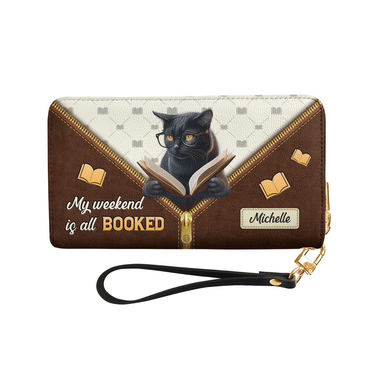My Weekend Is All Booked NNRZ05085299BB Zip Around Leather Wallet