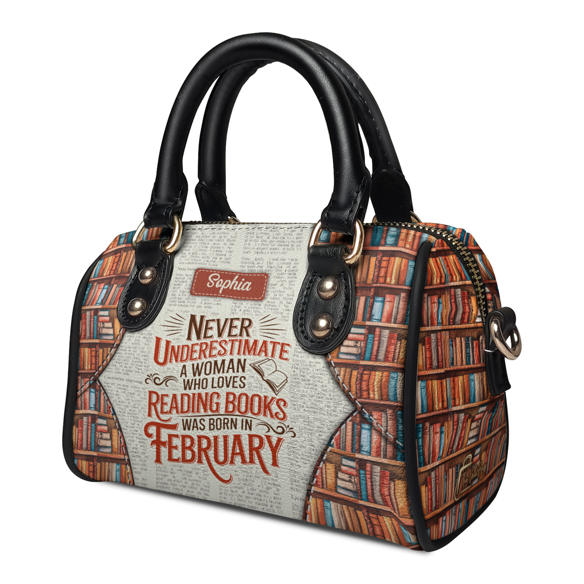 Never Underestimate A Woman Who Loves Reading Was Born In HHRZ30106809QR Mini Satchel