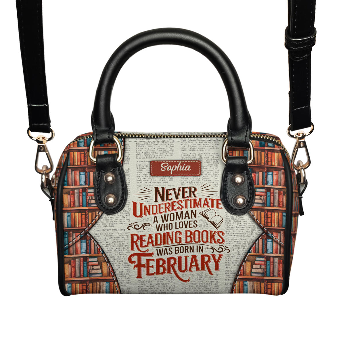 Never Underestimate A Woman Who Loves Reading Was Born In HHRZ30106809QR Mini Satchel