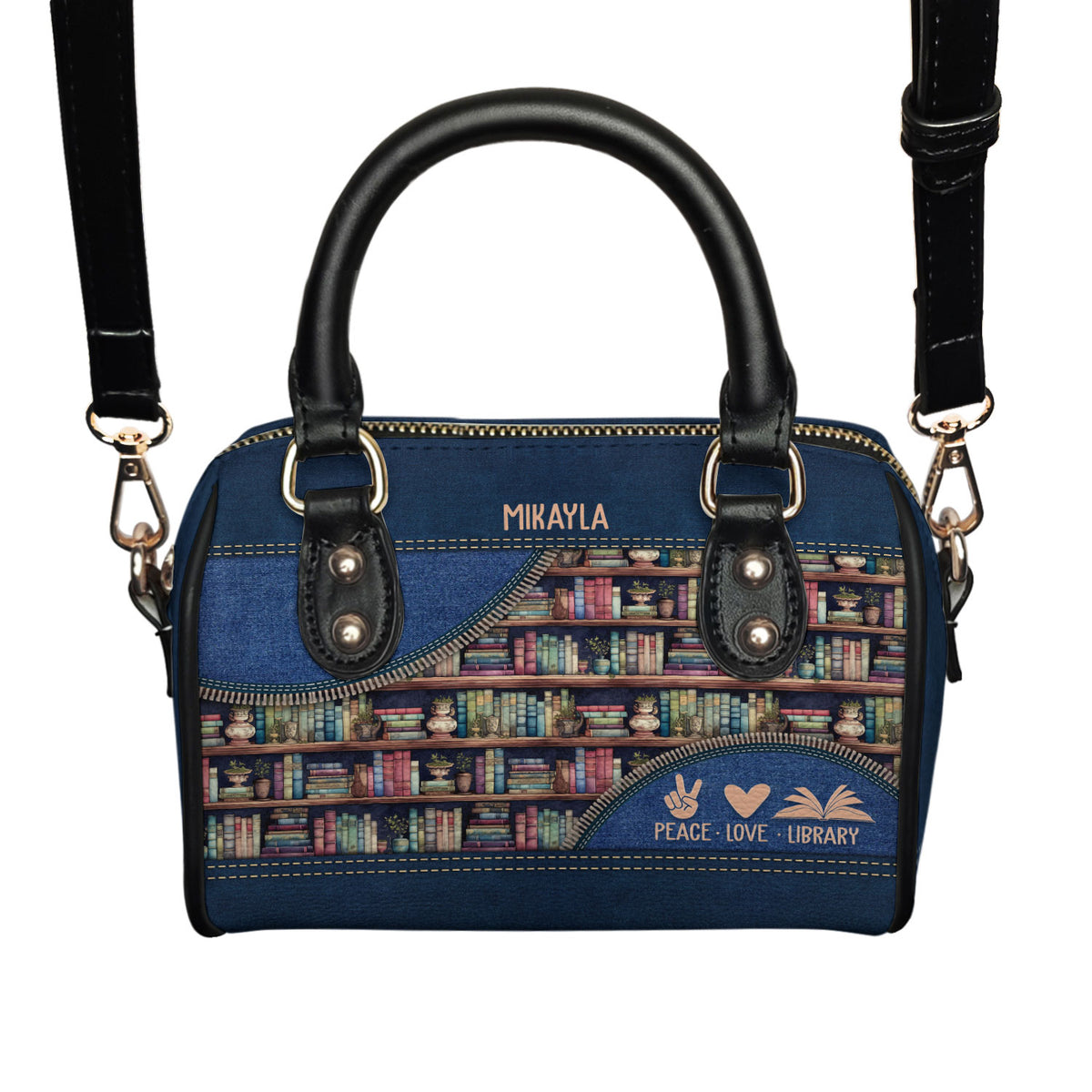 Peace Love Library TTRZ21088758NE Mini Satchel