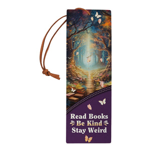 Read Books Be Kind Stay Weird HHRZ02047107NC Leather Bookmark