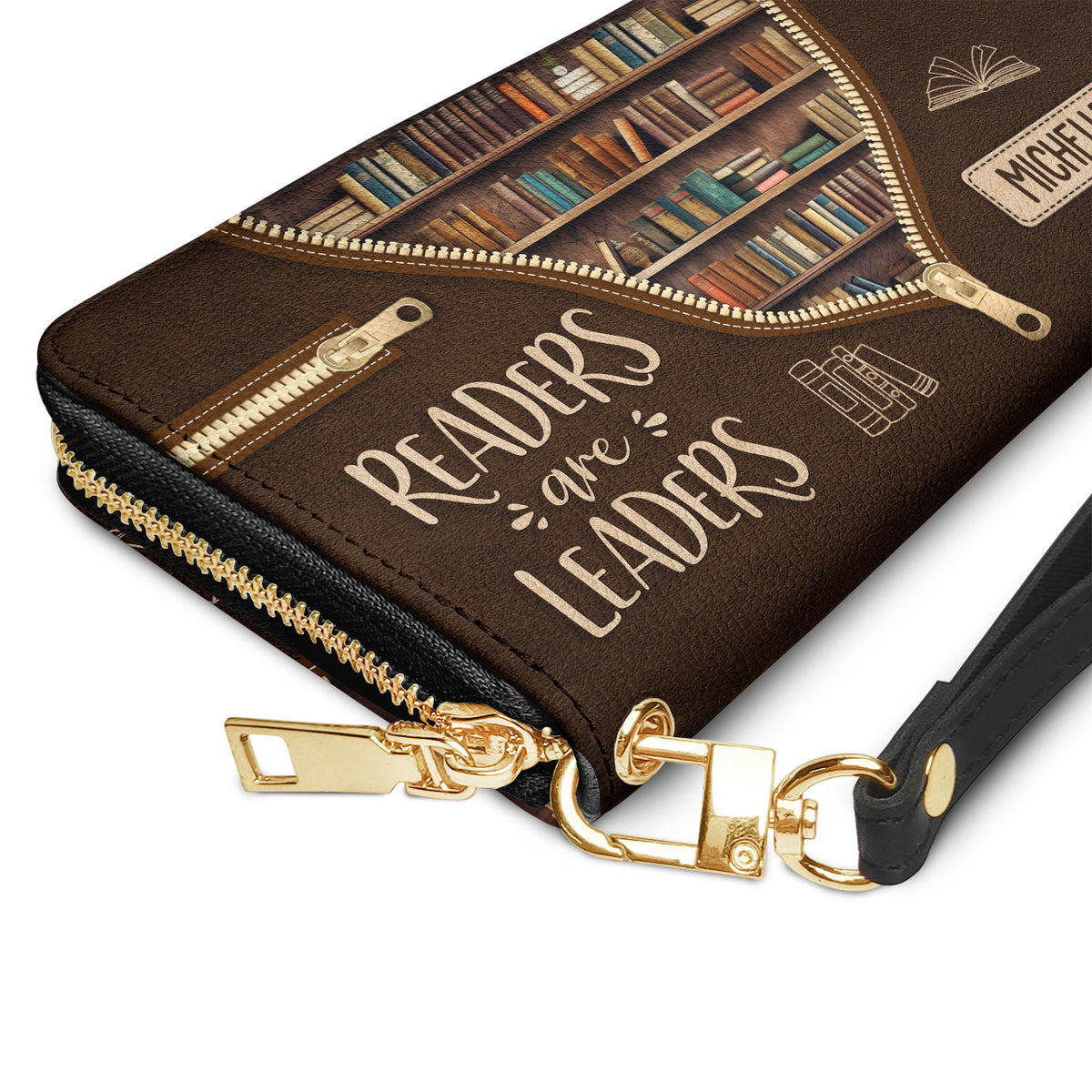Readers Are Leaders NNRZ05082105SG Zip Around Leather Wallet