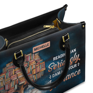 Reading Can Seriously Damage Your Ignorance HHRZ25103508EQ Leather Bag