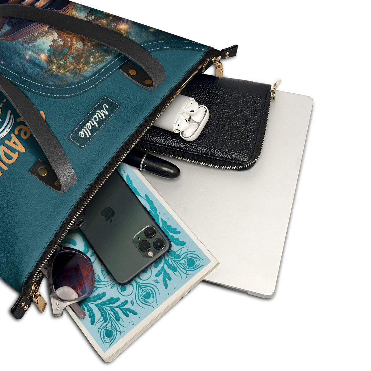 Reading Is A Ticket To Adventure TTRZ28104778EL Leather Tote Bag