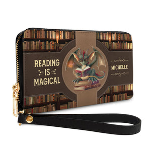 Reading Is Magical NNRZ06086241NJ Zip Around Leather Wallet