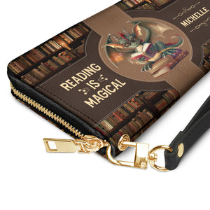 Reading Is Magical NNRZ06086241NJ Zip Around Leather Wallet