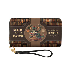 Reading Is Magical NNRZ06086241NJ Zip Around Leather Wallet