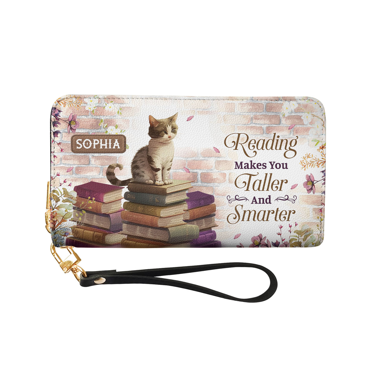 Reading Makes You Taller And Smarter NNRZ05083325XI Zip Around Leather Wallet