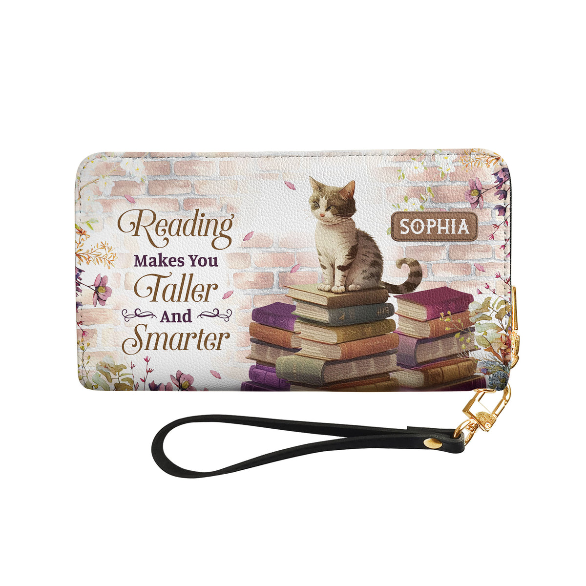 Reading Makes You Taller And Smarter NNRZ05083325XI Zip Around Leather Wallet