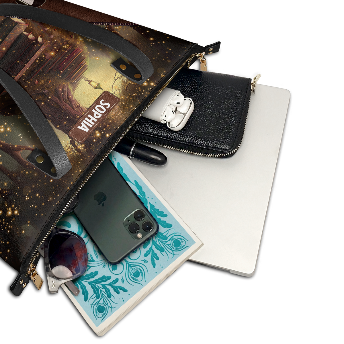 Reading Takes You On The Greatest Adventure TTRZ28106179BY Leather Tote Bag