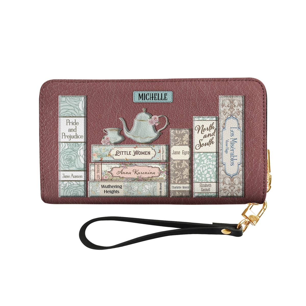 Romance Books HHRZ29108384PC Zip Around Leather Wallet