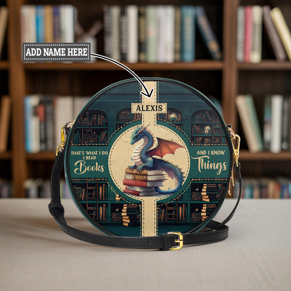 Thats What I Do I Read Books And I Know Things HHRZ12085776XQ Circle Crossbody Bag