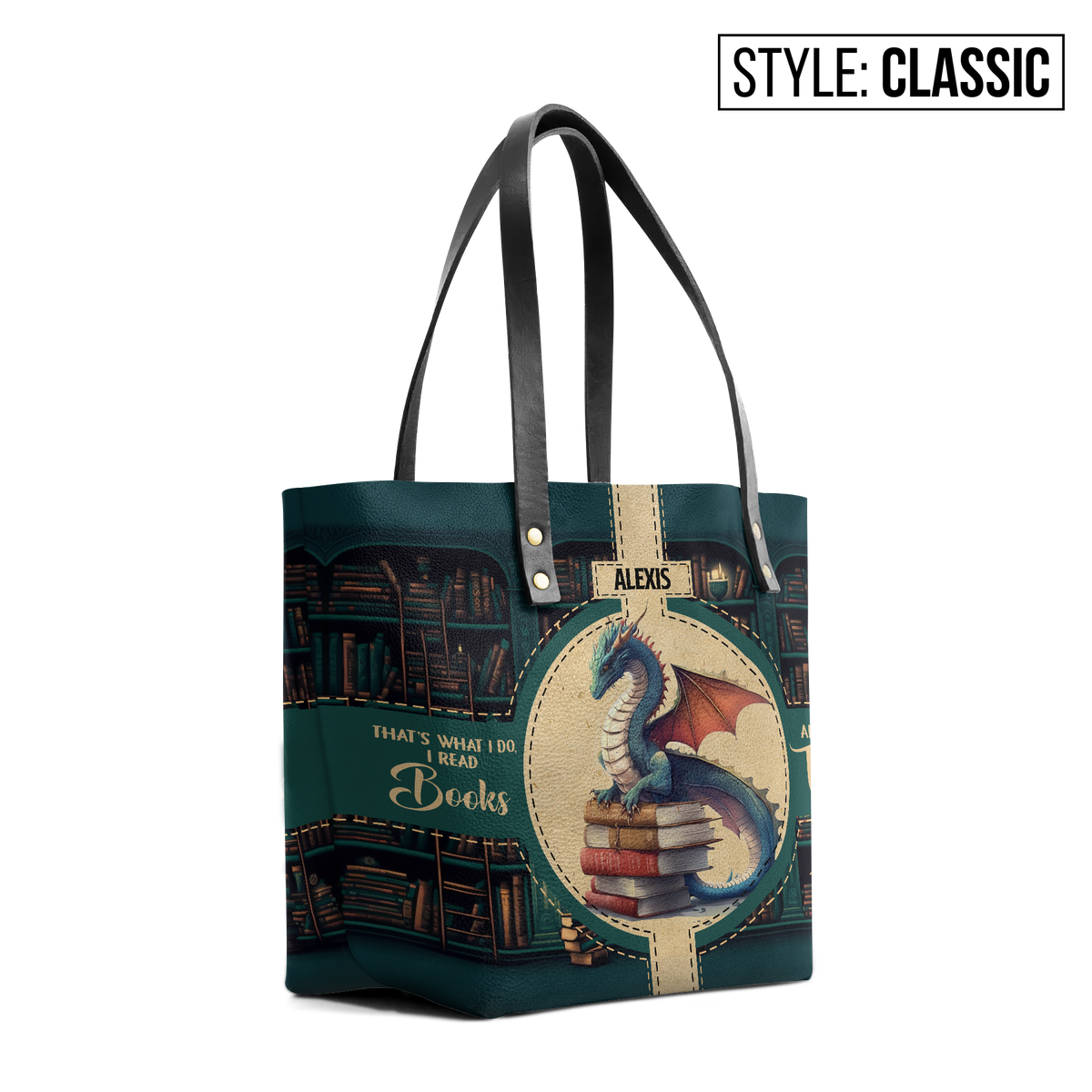 Thats What I Do I Read Books And I Know Things TTRZ28107059LD Leather Tote Bag