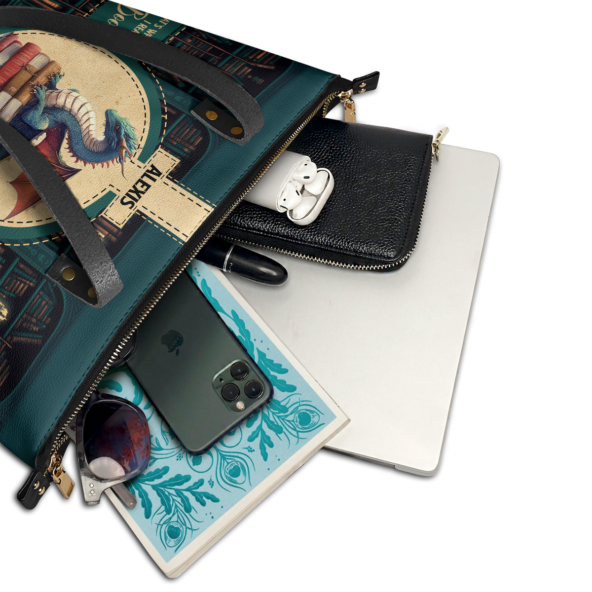 Thats What I Do I Read Books And I Know Things TTRZ28107059LD Leather Tote Bag