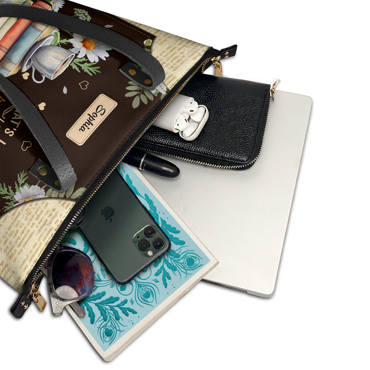 Thats What I Do I Read Books I Drink Tea And I Know Things TTRZ28106539NT Leather Tote Bag