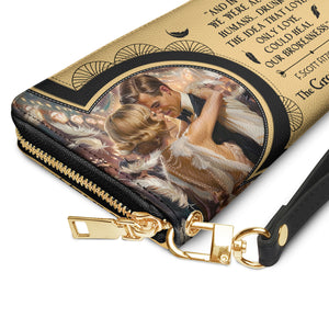 The Great Gatsby Only Love Could Heal Our Brokenness HHRZ02044138OQ Zip Around Leather Wallet