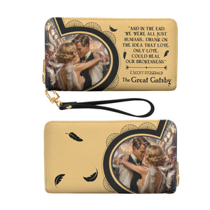 The Great Gatsby Only Love Could Heal Our Brokenness HHRZ02044138OQ Zip Around Leather Wallet