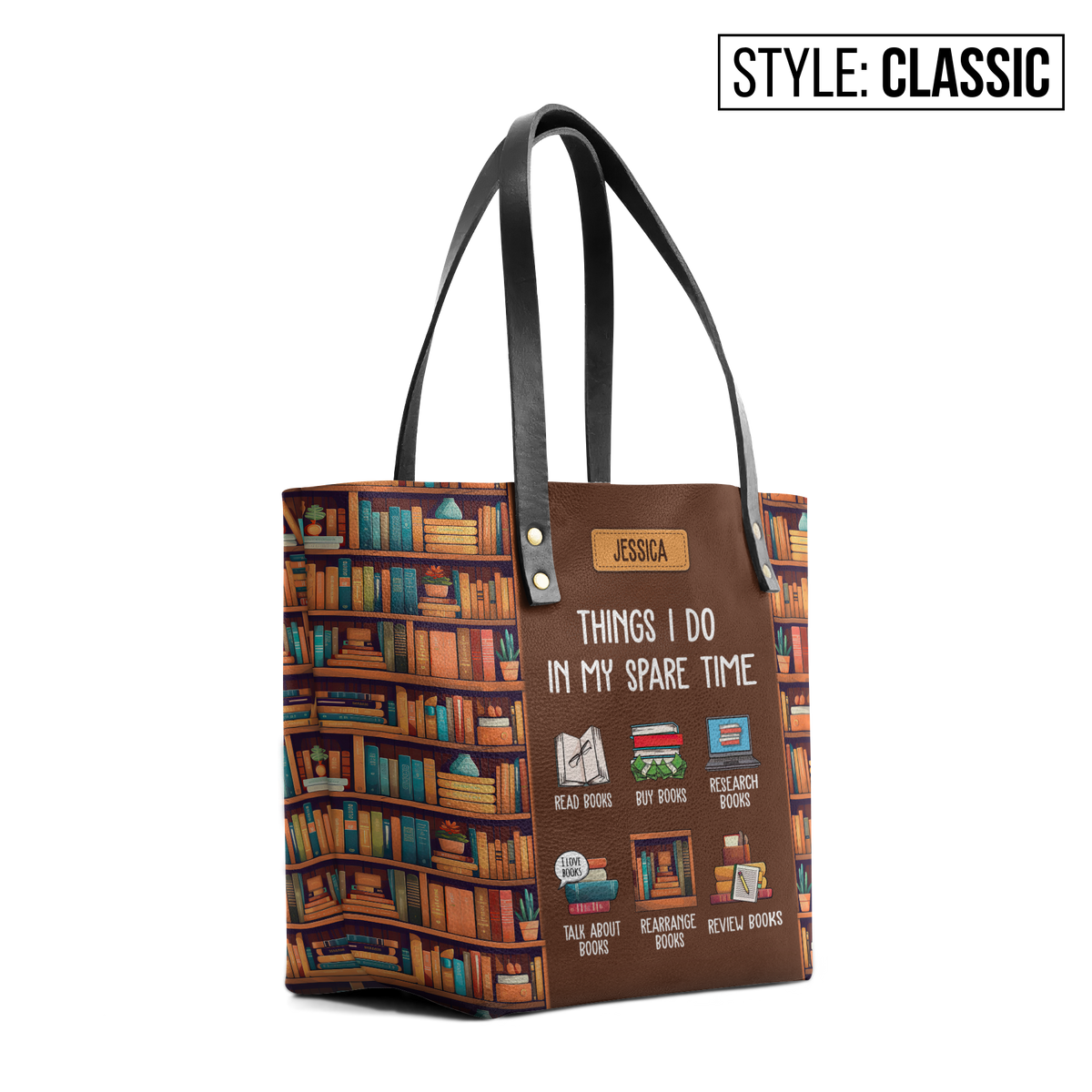 Things I Do In My Spare Time TTRZ28103613WE Leather Tote Bag
