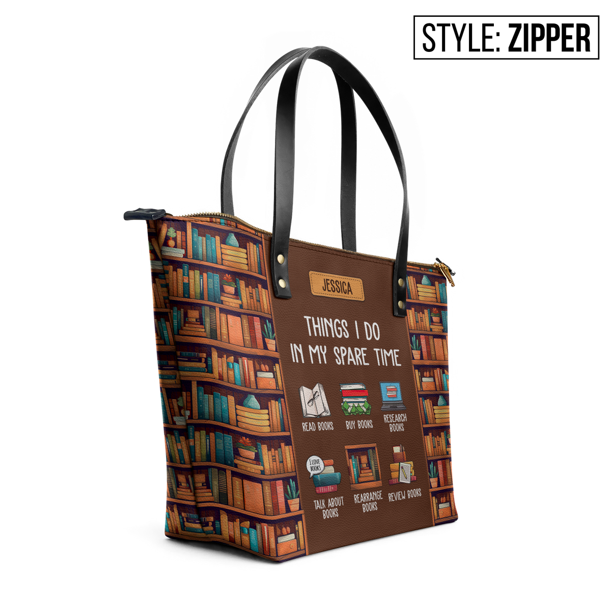 Things I Do In My Spare Time TTRZ28103613WE Leather Tote Bag