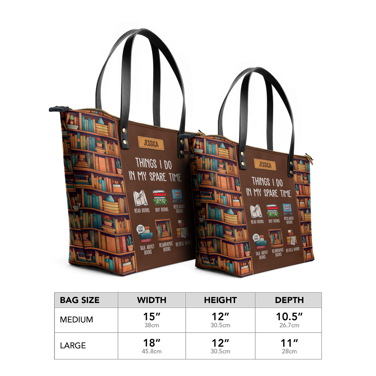 Things I Do In My Spare Time TTRZ28103613WE Leather Tote Bag