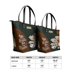 Yes I Do Have A Retirement Plan I Plan On Reading TTRZ28104224VE Leather Tote Bag