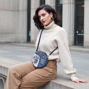 In A World Of Bookworms Be A Book Dragon HHRZ12089004BQ Circle Crossbody Bag