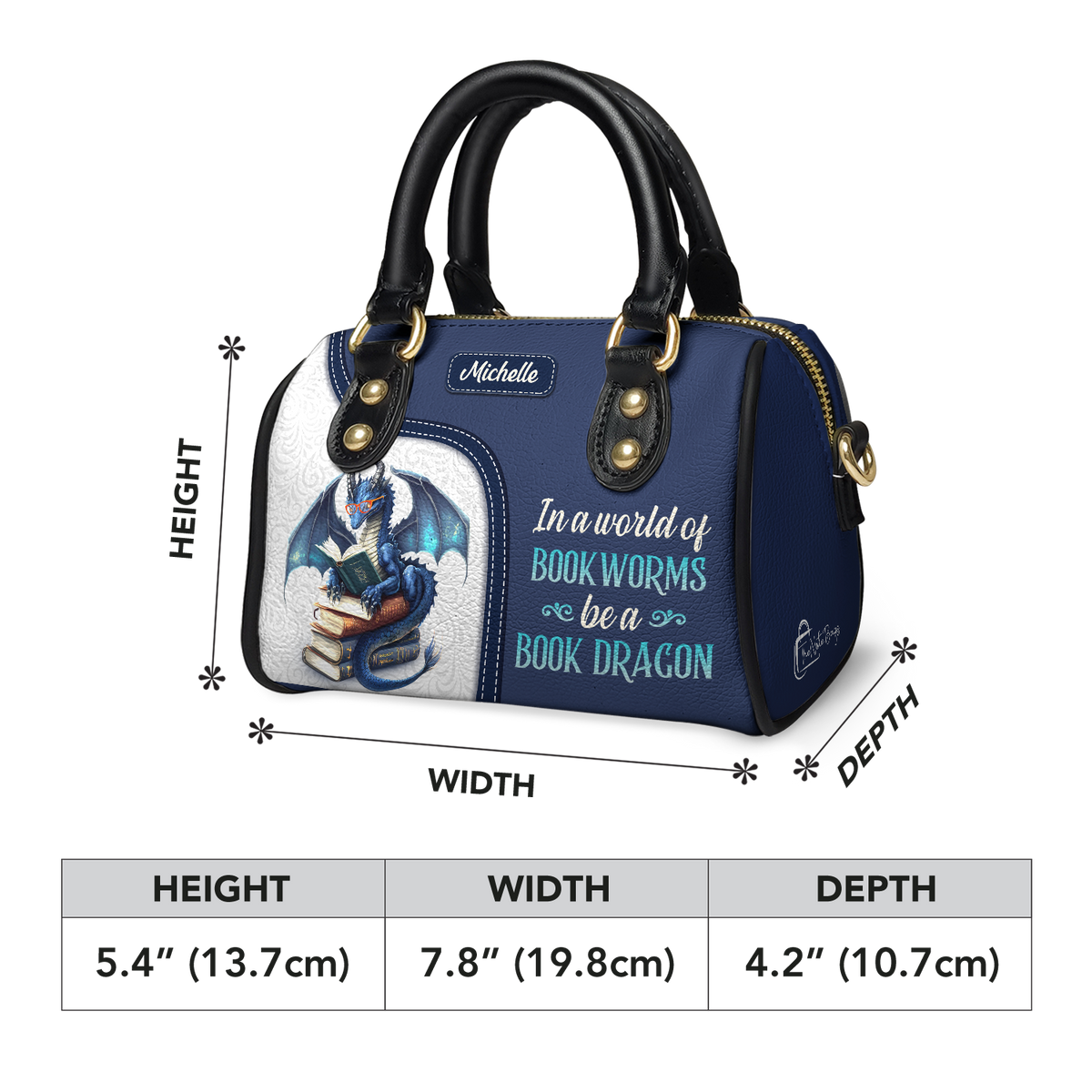 In A World Of Bookworms Be A Book Dragon DNRZ22081190GU Mini Satchel