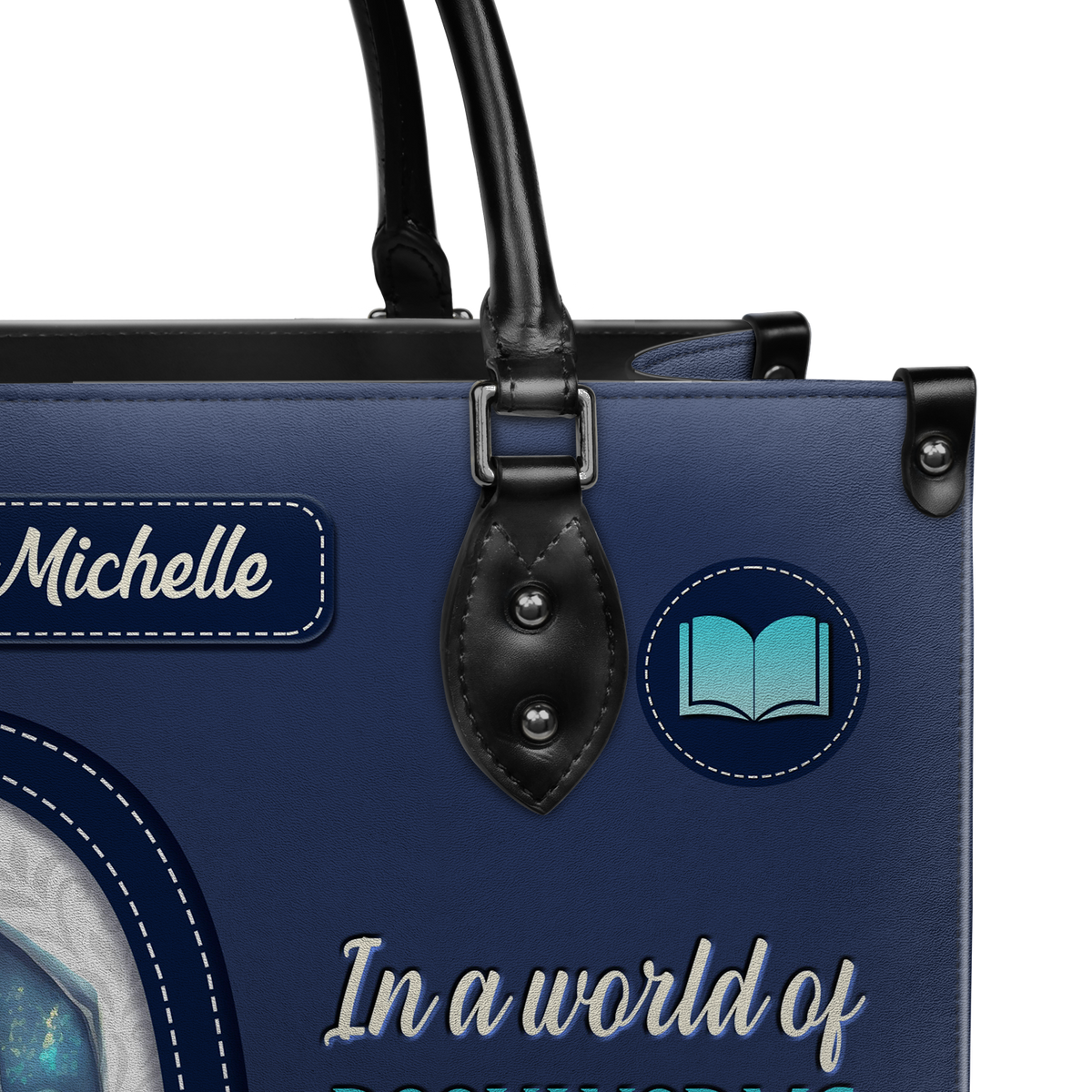 Black Interior -  In A World Of Bookworms Be A Book Dragon DNRZ1702004A Leather Bag