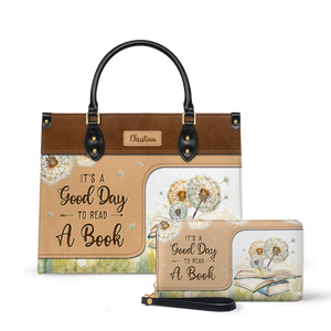 It Is A Good Day To Read A Book HHRZ03089862RE Leather Bag