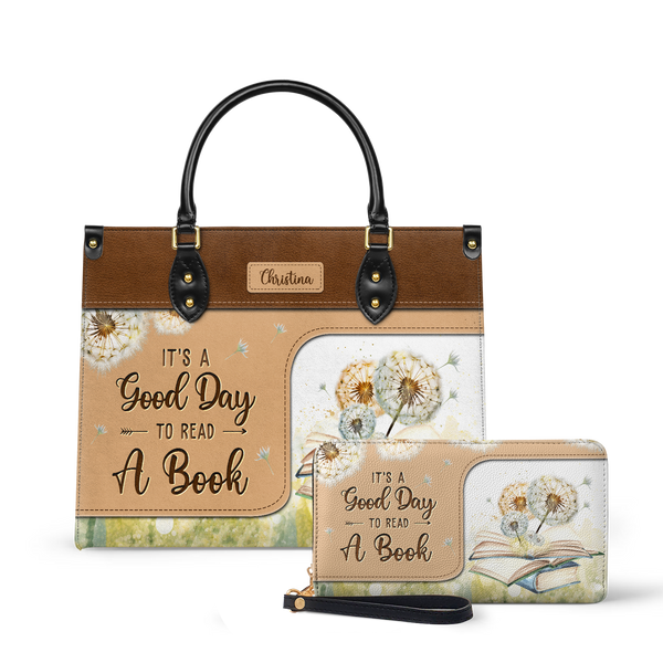 It Is A Good Day To Read A Book HHRZ03089862RE Leather Bag 
