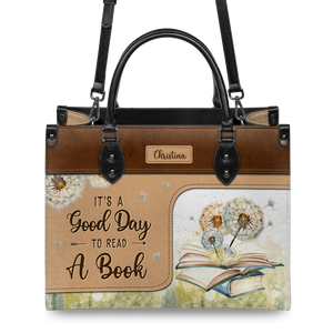 Black Interior -  It Is A Good Day To Read A Book HHRZ03089862RE Leather Bag