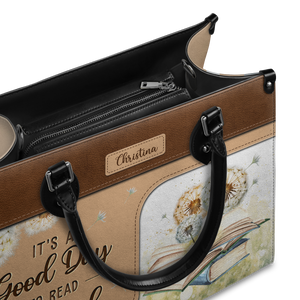 Black Interior -  It Is A Good Day To Read A Book HHRZ03089862RE Leather Bag