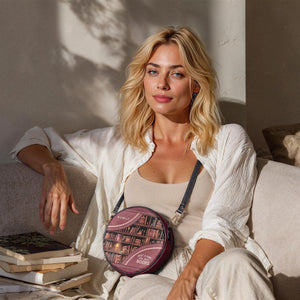 Just A Girl Who Loves Books HHRZ12083902TB Circle Crossbody Bag