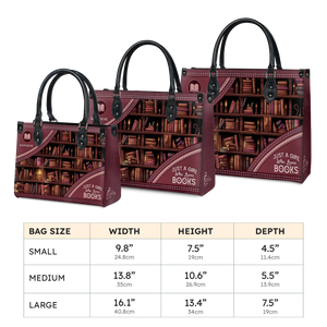 Black Interior -  Just A Girl Who Loves Books HHAY1702003A Leather Bag
