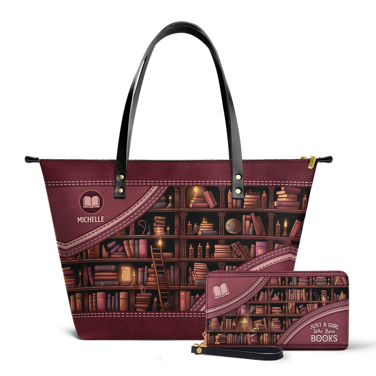 Just A Girl Who Loves Books TTRZ28101774OO Leather Tote Bag