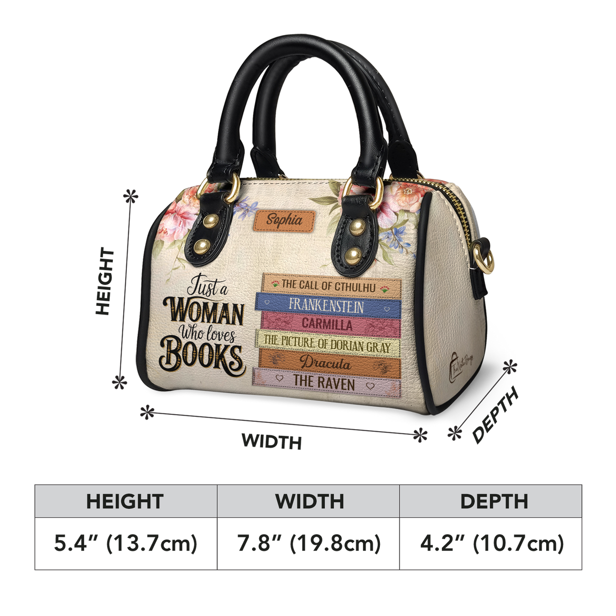Custom Bookshelf: Just A Woman Who Loves Books HHRZ30103192DK Mini Satchel