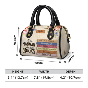 Custom Bookshelf: Just A Woman Who Loves Books HHRZ30103192DK Mini Satchel