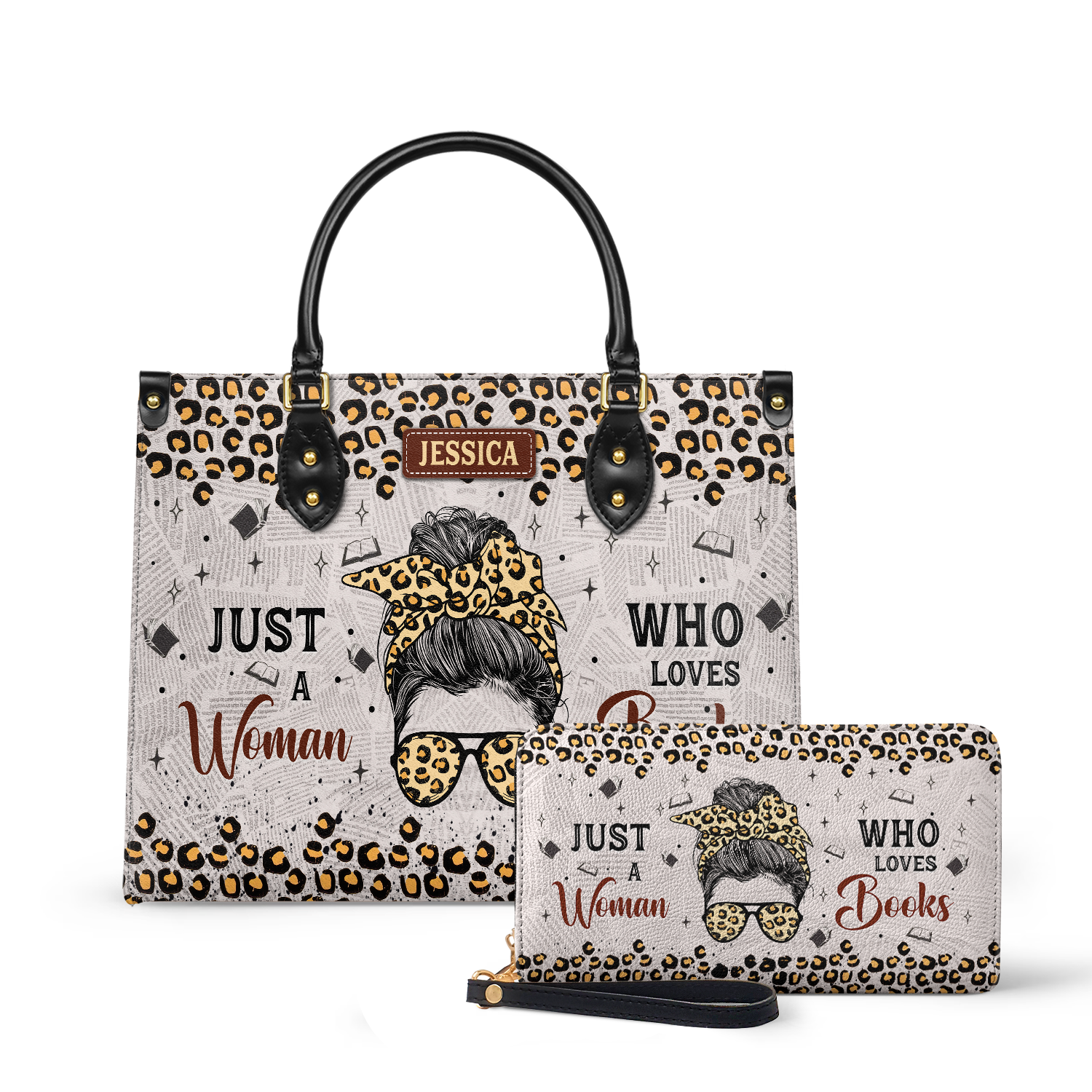 Just A Woman Who Loves Books HHRZ03082677SQ Leather Bag