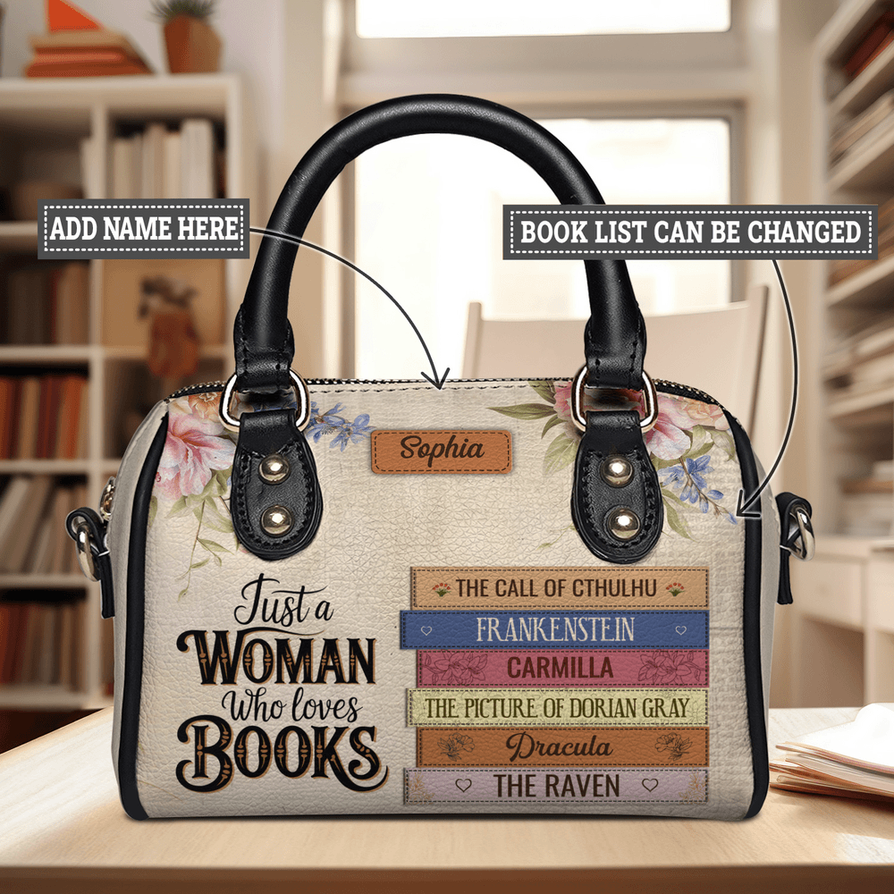 Custom Bookshelf: Just A Woman Who Loves Books HHRZ30103192DK Mini Satchel