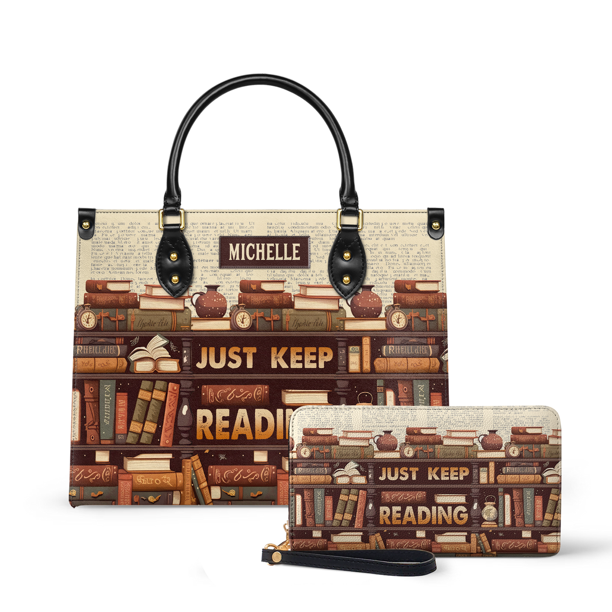 Just Keep Reading HHAY2302001A Leather Bag