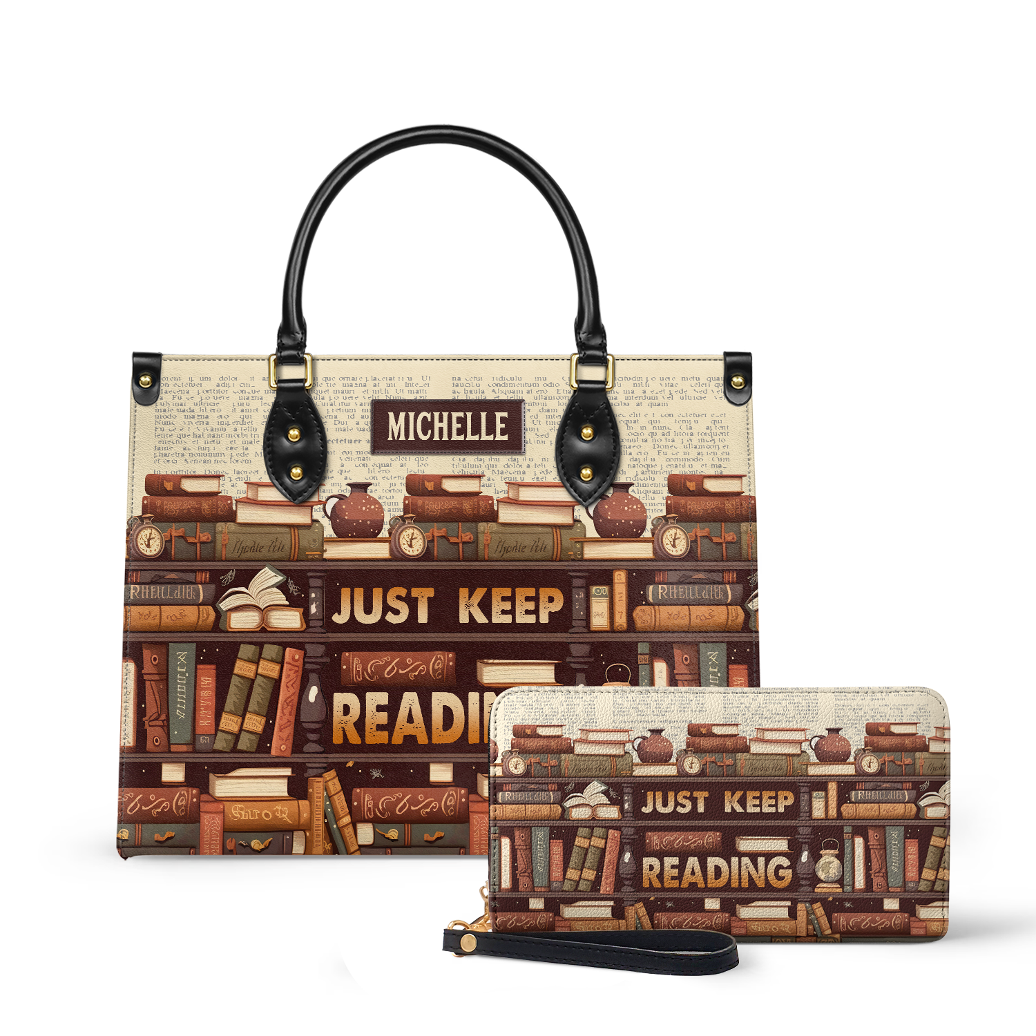 Just Keep Reading HHAY2302001A Leather Bag