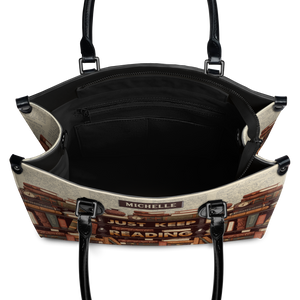 Black Interior -  Just Keep Reading HHAY2302001A Leather Bag