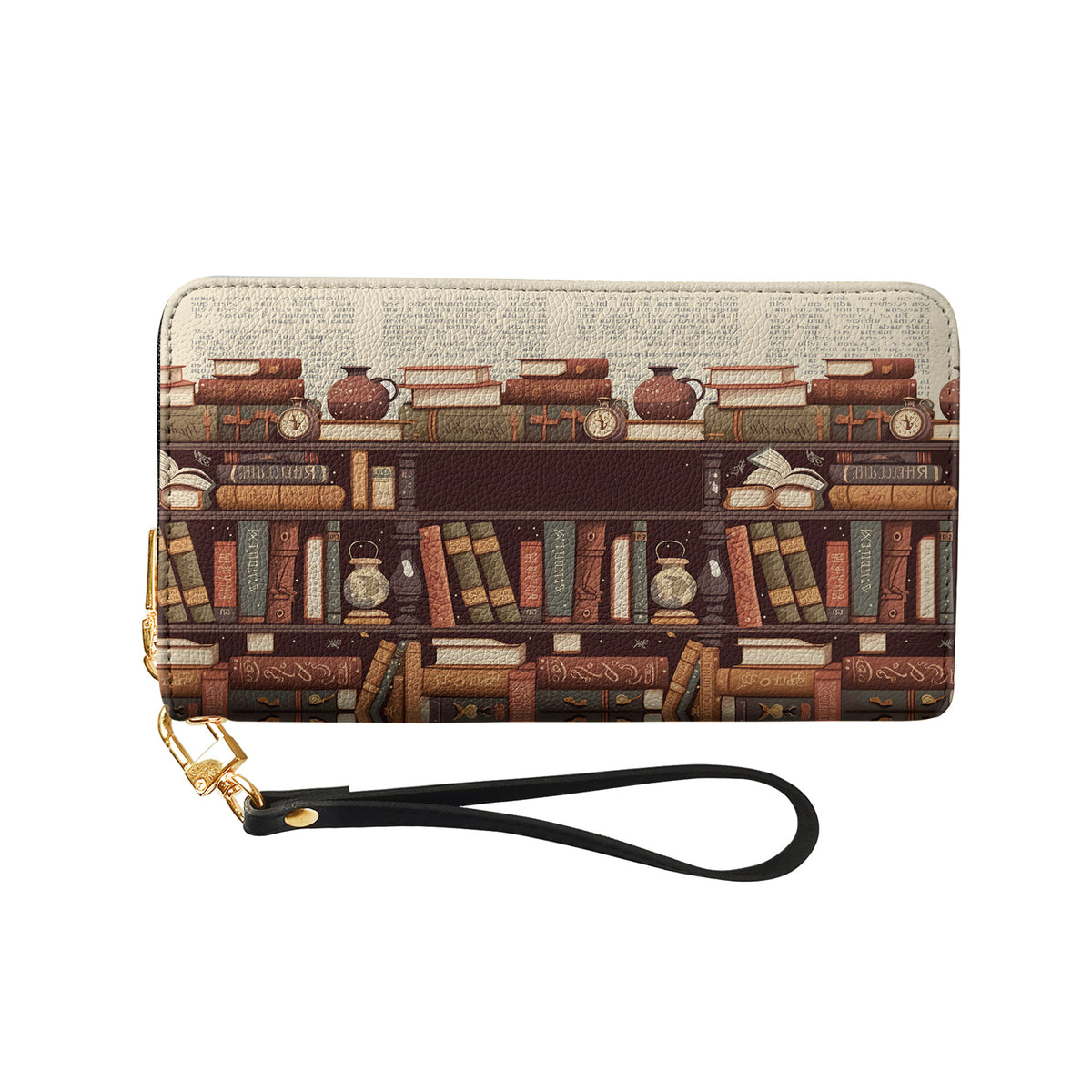 Just Keep Reading HHRZ15090322DW Zip Around Leather Wallet