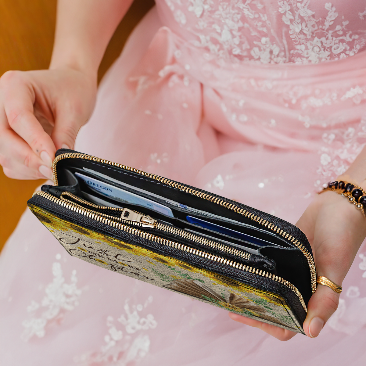 Just One More Chapter HHRZ18094776NQ Zip Around Leather Wallet