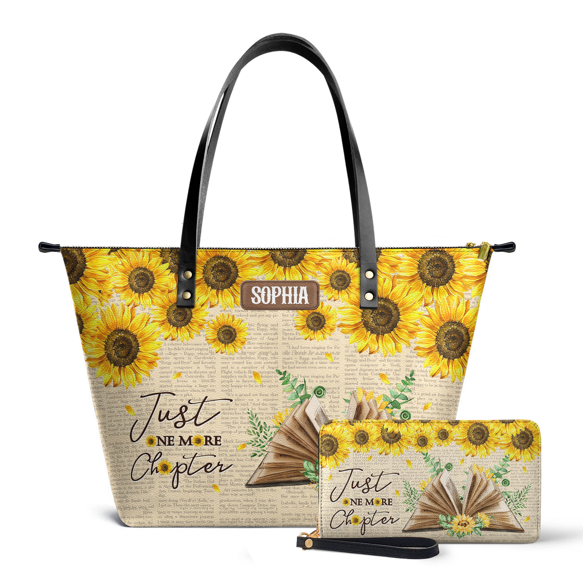 Just One More Chapter TTRZ28101449YL Leather Tote Bag