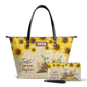 Just One More Chapter TTRZ28101449YL Leather Tote Bag